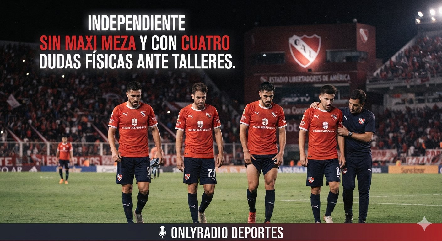 INDEPENDIENTE SIN MAXI MEZA Y CON CUATRO DUDAS FÍSICAS ANTE TALLERES.