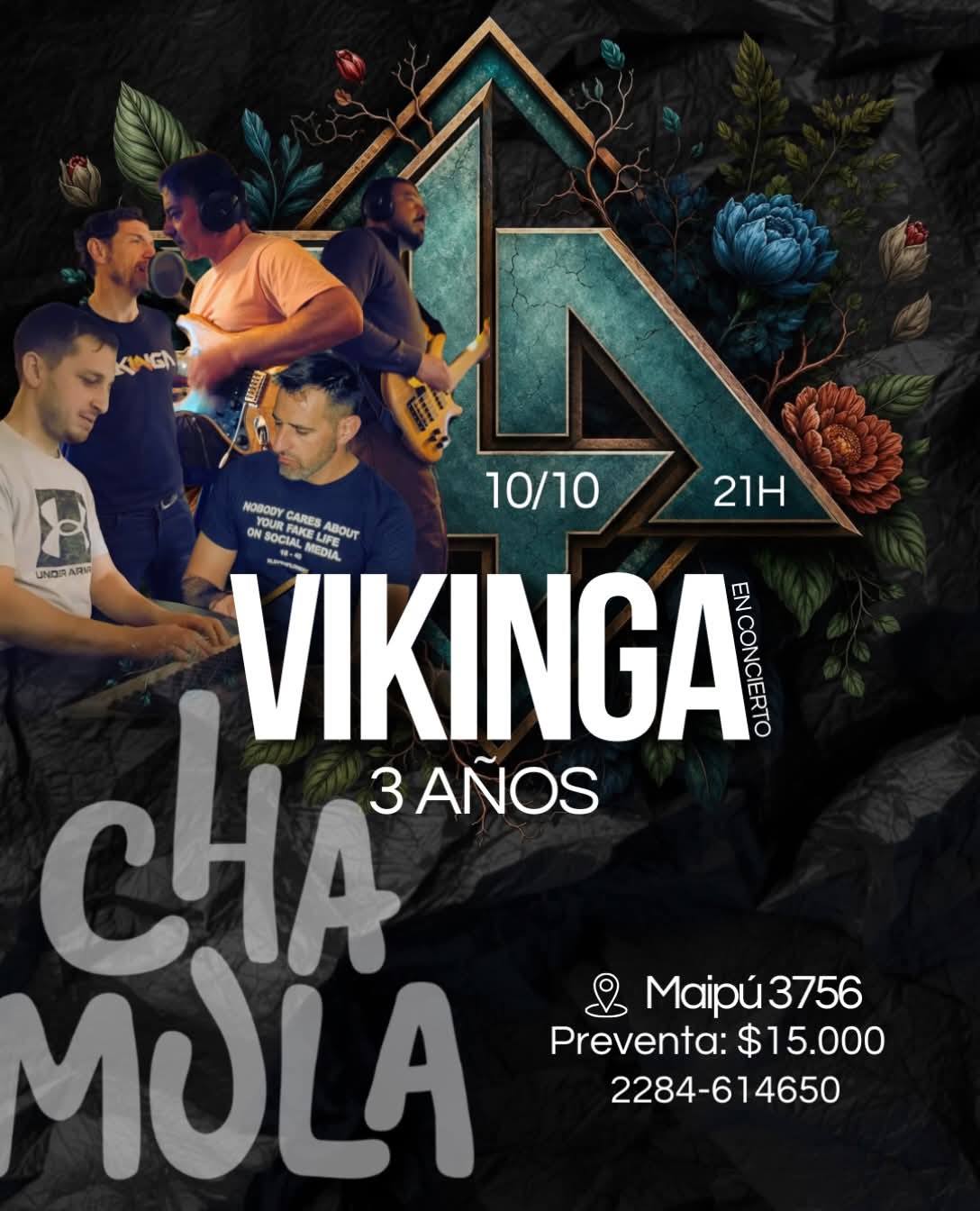 VIKINGA FESTEJA SUS TRES AÑOS CON UNA NOCHE A PURO ROCK.