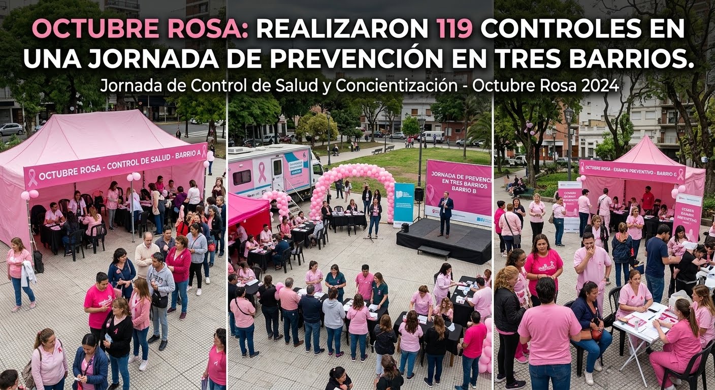 OCTUBRE ROSA: REALIZARON 119 CONTROLES EN UNA JORNADA DE PREVENCIÓN EN TRES BARRIOS